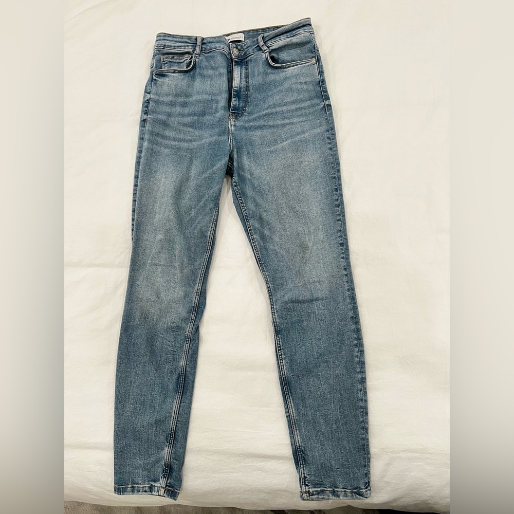 Zara high rise stretch skinny jeans